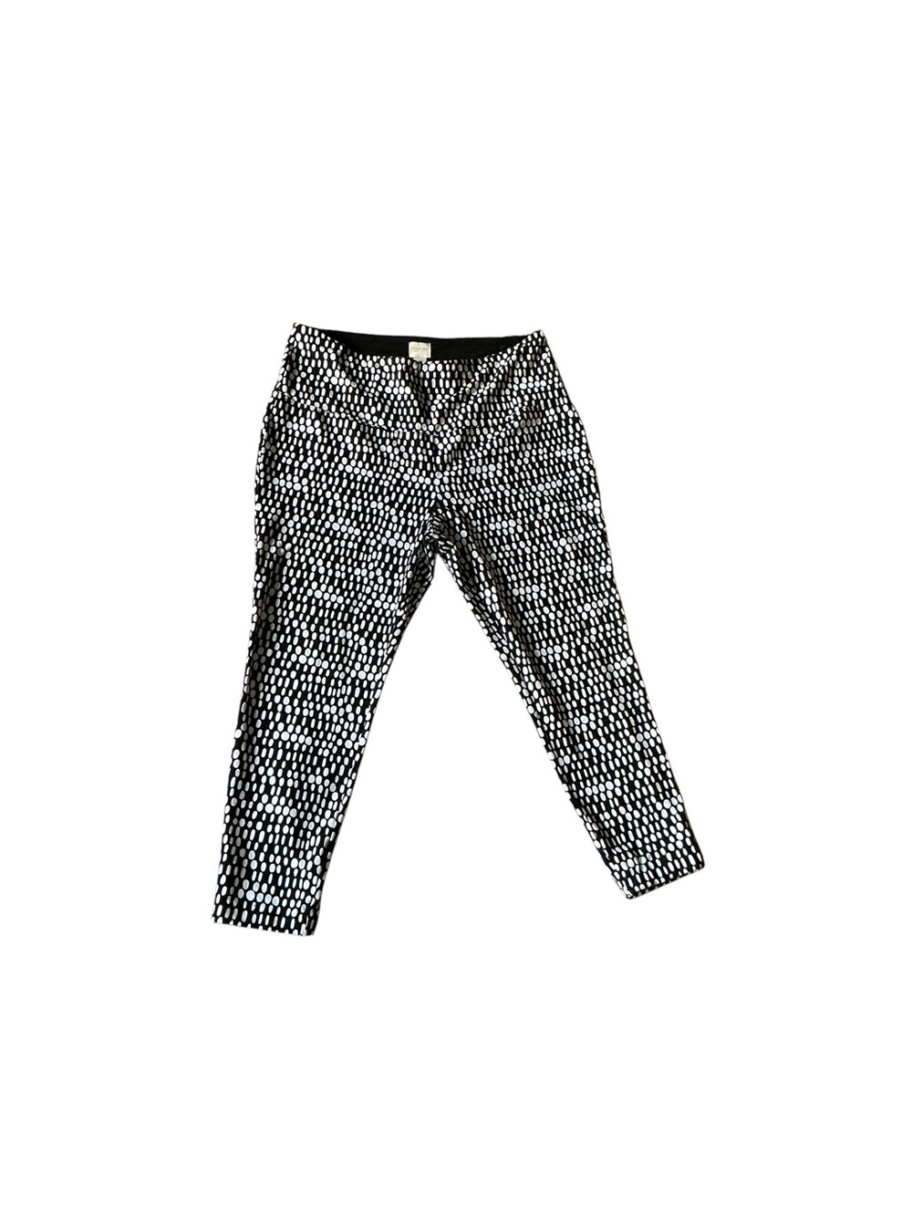 Chico’s Zenergy Geometric Dot Print Cropped Leggings Size 2
